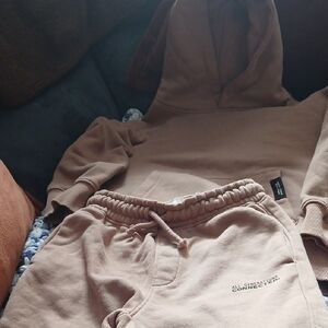 Zara Kids Brown Hoodie and Joggers Set